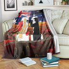 Australia Rememberance Day Blanket 11 November Poppy Field With Last Post