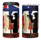 Australia Rememberance Day 4 in 1 Can Cooler Tumbler 11 November Poppy Field With Last Post