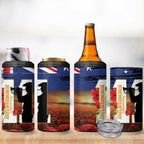 Australia Rememberance Day 4 in 1 Can Cooler Tumbler 11 November Poppy Field With Last Post