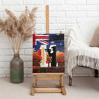 Australia Rememberance Day Canvas Wall Art 11 November Poppy Field With Last Post