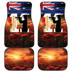 Australia Rememberance Day Car Mats 11 November Poppy Field With Last Post