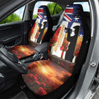 Australia Rememberance Day Car Seat Cover 11 November Poppy Field With Last Post