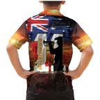 Australia Rememberance Day Family Matching Mermaid Dress and Hawaiian Shirt 11 November Poppy Field With Last Post