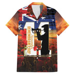 Australia Rememberance Day Family Matching Mermaid Dress and Hawaiian Shirt 11 November Poppy Field With Last Post