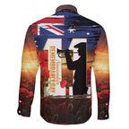 Australia Rememberance Day Family Matching Off Shoulder Maxi Dress and Hawaiian Shirt 11 November Poppy Field With Last Post
