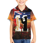 Australia Rememberance Day Hawaiian Shirt 11 November Poppy Field With Last Post