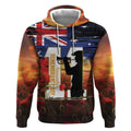 Australia Rememberance Day Hoodie 11 November Poppy Field With Last Post