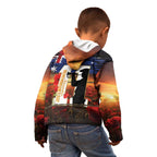 Australia Rememberance Day Kid Hoodie 11 November Poppy Field With Last Post