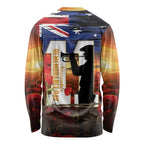 Australia Rememberance Day Long Sleeve Shirt 11 November Poppy Field With Last Post