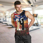 Australia Rememberance Day Men Tank Top 11 November Poppy Field With Last Post