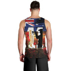 Australia Rememberance Day Men Tank Top 11 November Poppy Field With Last Post