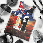 Australia Rememberance Day Men Tank Top 11 November Poppy Field With Last Post