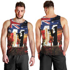 Australia Rememberance Day Men Tank Top 11 November Poppy Field With Last Post