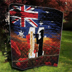 Australia Rememberance Day Quilt 11 November Poppy Field With Last Post