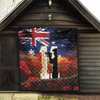 Australia Rememberance Day Quilt 11 November Poppy Field With Last Post