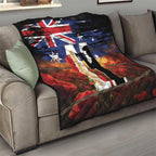 Australia Rememberance Day Quilt 11 November Poppy Field With Last Post
