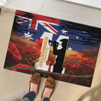 Australia Rememberance Day Rubber Doormat 11 November Poppy Field With Last Post