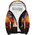 Australia Rememberance Day Sherpa Hoodie 11 November Poppy Field With Last Post