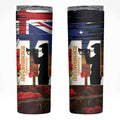 Australia Rememberance Day Skinny Tumbler 11 November Poppy Field With Last Post