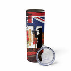 Australia Rememberance Day Skinny Tumbler 11 November Poppy Field With Last Post