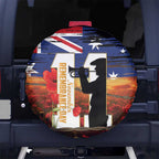 Australia Rememberance Day Spare Tire Cover 11 November Poppy Field With Last Post