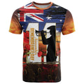 Australia Rememberance Day T Shirt 11 November Poppy Field With Last Post