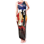 Australia Rememberance Day Tank Maxi Dress 11 November Poppy Field With Last Post