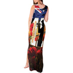 Australia Rememberance Day Tank Maxi Dress 11 November Poppy Field With Last Post