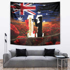 Australia Rememberance Day Tapestry 11 November Poppy Field With Last Post