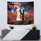 Australia Rememberance Day Tapestry 11 November Poppy Field With Last Post