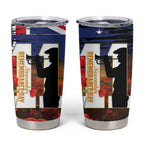 Australia Rememberance Day Tumbler Cup 11 November Poppy Field With Last Post