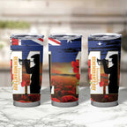 Australia Rememberance Day Tumbler Cup 11 November Poppy Field With Last Post