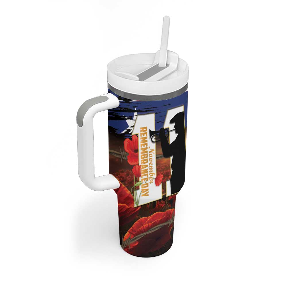 Australia Rememberance Day Tumbler With Handle 11 November Poppy Field With Last Post