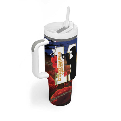 Australia Rememberance Day Tumbler With Handle 11 November Poppy Field With Last Post