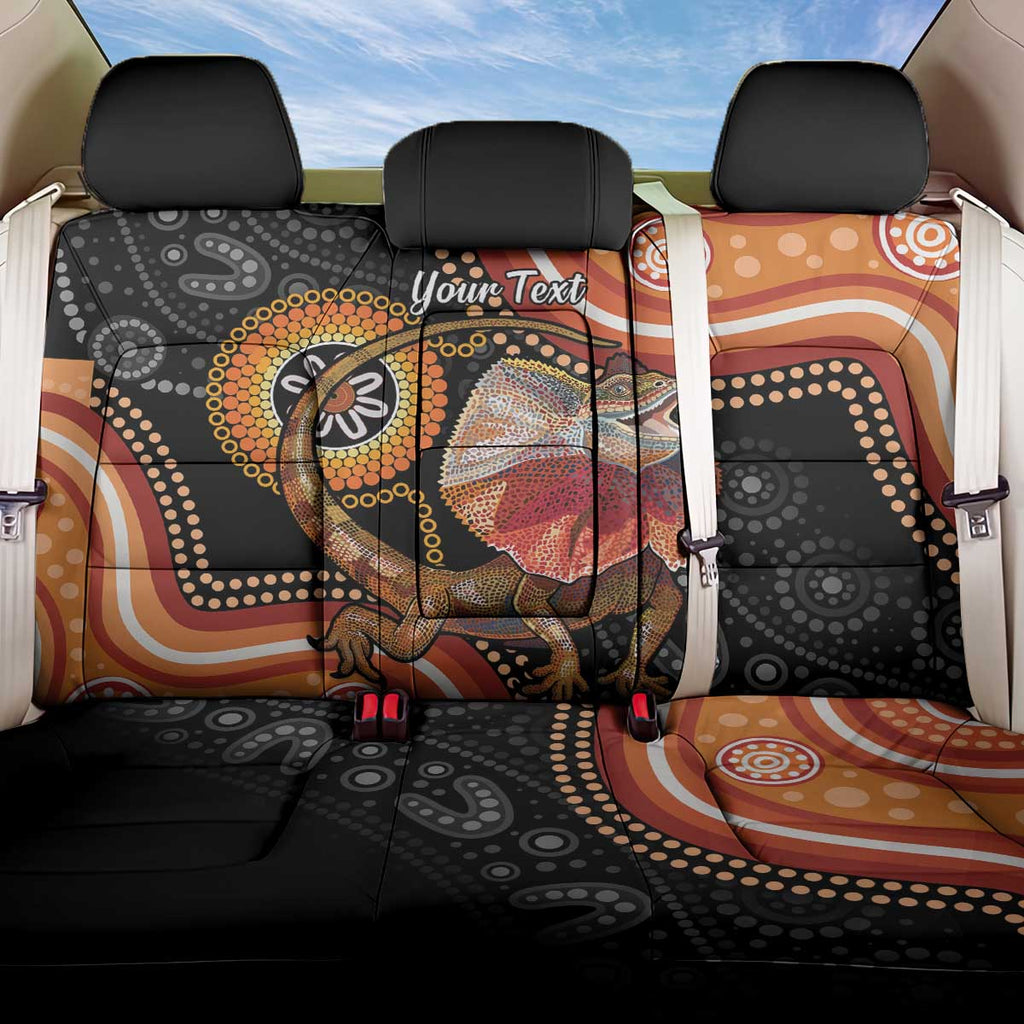 Personalised Australia Frilled Lizard Back Car Seat Cover Aboriginal Art