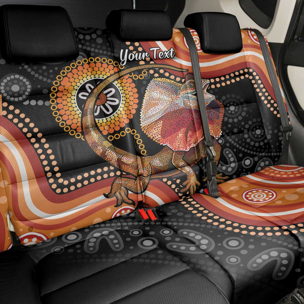 Personalised Australia Frilled Lizard Back Car Seat Cover Aboriginal Art