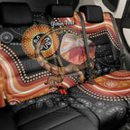 Personalised Australia Frilled Lizard Back Car Seat Cover Aboriginal Art