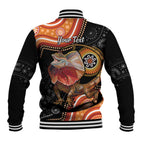 Personalised Australia Frilled Lizard Baseball Jacket Aboriginal Art