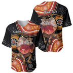 Personalised Australia Frilled Lizard Baseball Jersey Aboriginal Art