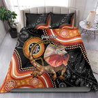 Personalised Australia Frilled Lizard Bedding Set Aboriginal Art