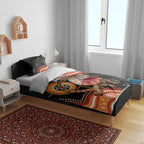 Personalised Australia Frilled Lizard Bedding Set Aboriginal Art