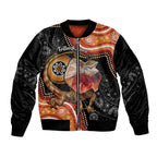Personalised Australia Frilled Lizard Bomber Jacket Aboriginal Art