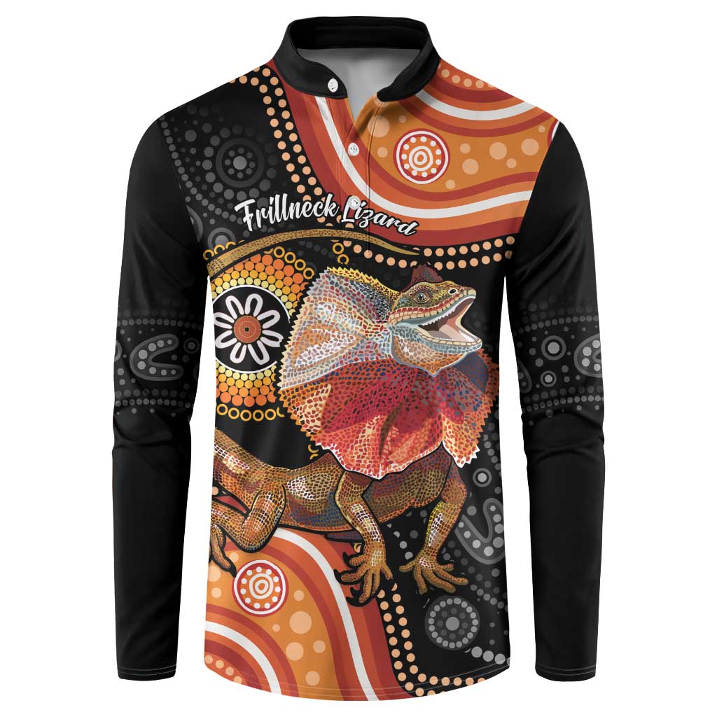 Personalised Australia Frilled Lizard Button Sweatshirt Aboriginal Art
