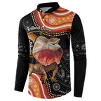 Personalised Australia Frilled Lizard Button Sweatshirt Aboriginal Art