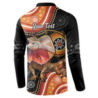 Personalised Australia Frilled Lizard Button Sweatshirt Aboriginal Art