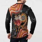 Personalised Australia Frilled Lizard Button Sweatshirt Aboriginal Art