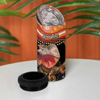 Personalised Australia Frilled Lizard 4 in 1 Can Cooler Tumbler Aboriginal Art