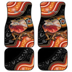 Personalised Australia Frilled Lizard Car Mats Aboriginal Art