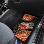 Personalised Australia Frilled Lizard Car Mats Aboriginal Art
