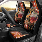 Personalised Australia Frilled Lizard Car Seat Cover Aboriginal Art